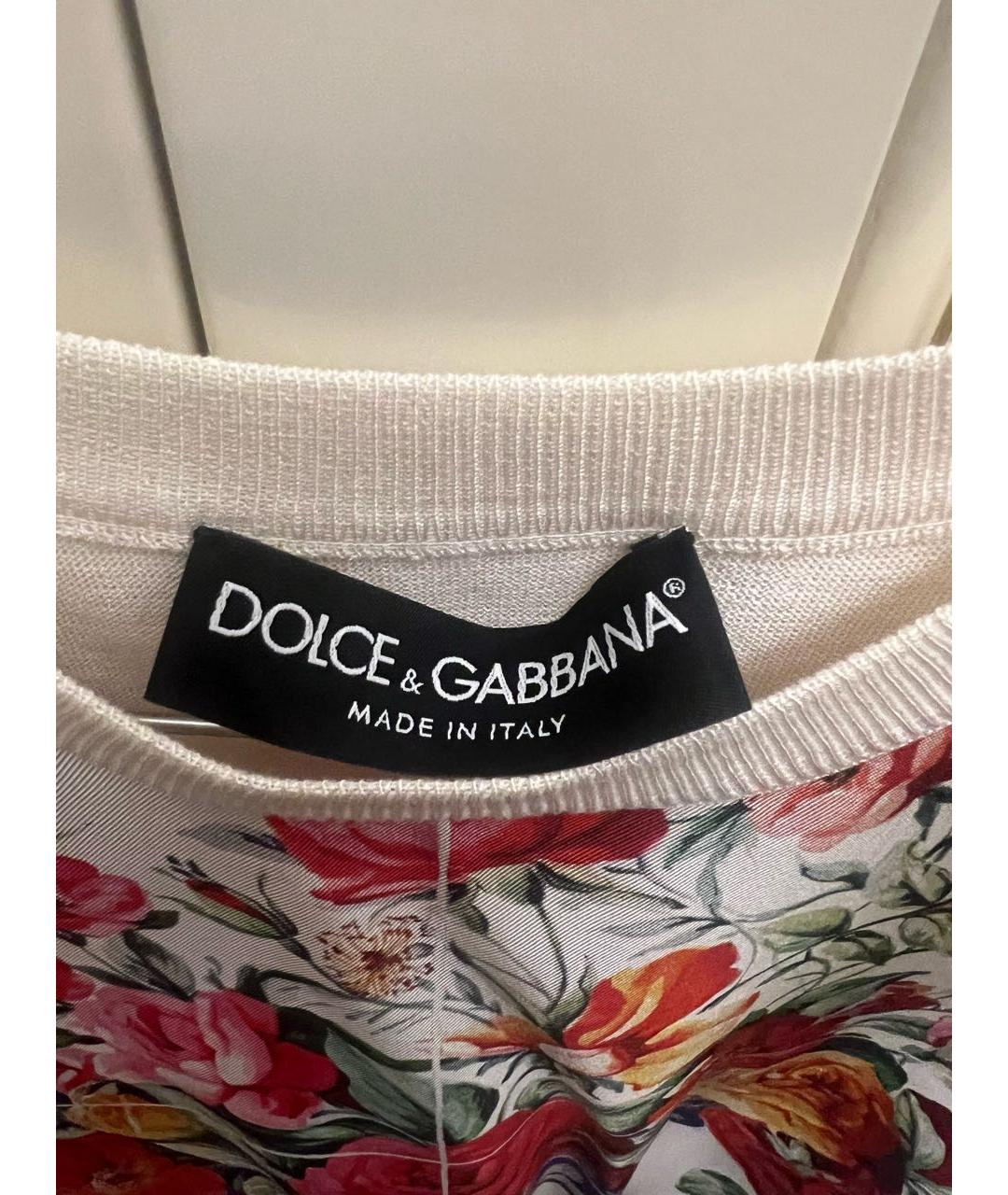 DOLCE&GABBANA Мульти шелковая майка, фото 3