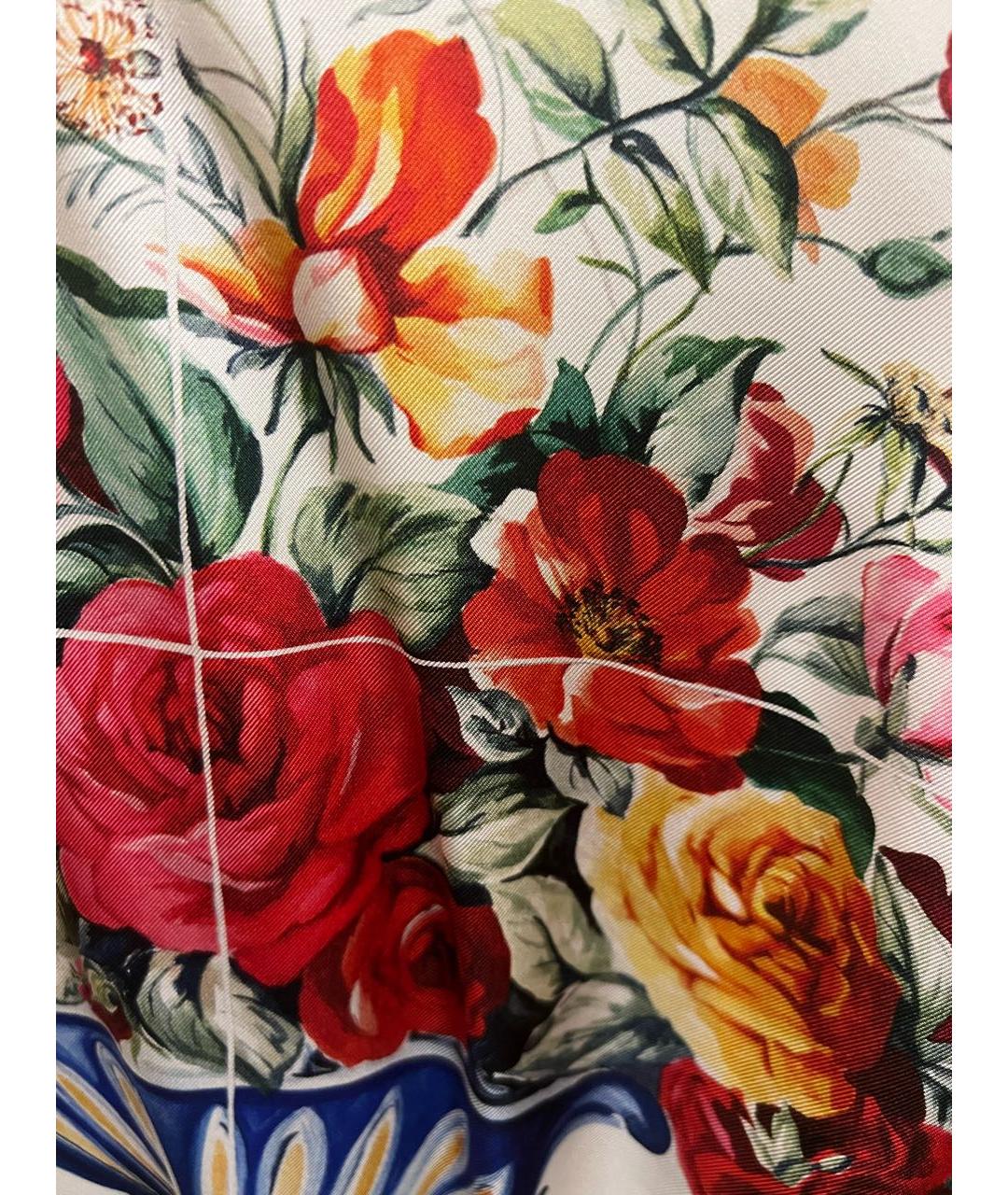 DOLCE&GABBANA Мульти шелковая майка, фото 4