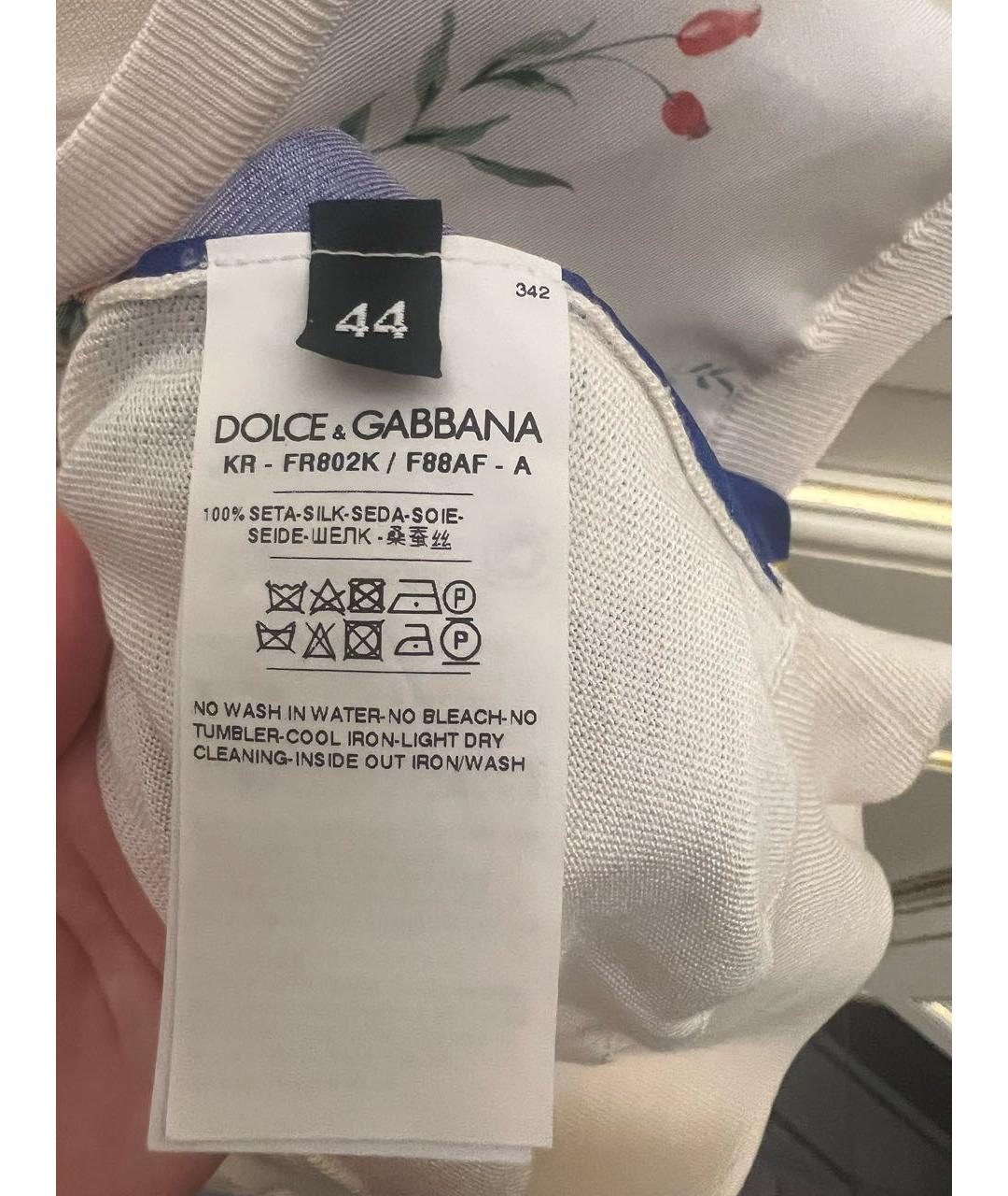 DOLCE&GABBANA Мульти шелковая майка, фото 5