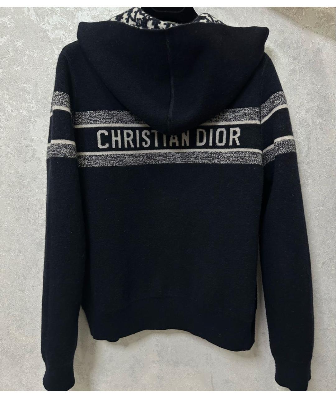 CHRISTIAN DIOR Темно-синий шерстяной джемпер / свитер, фото 6
