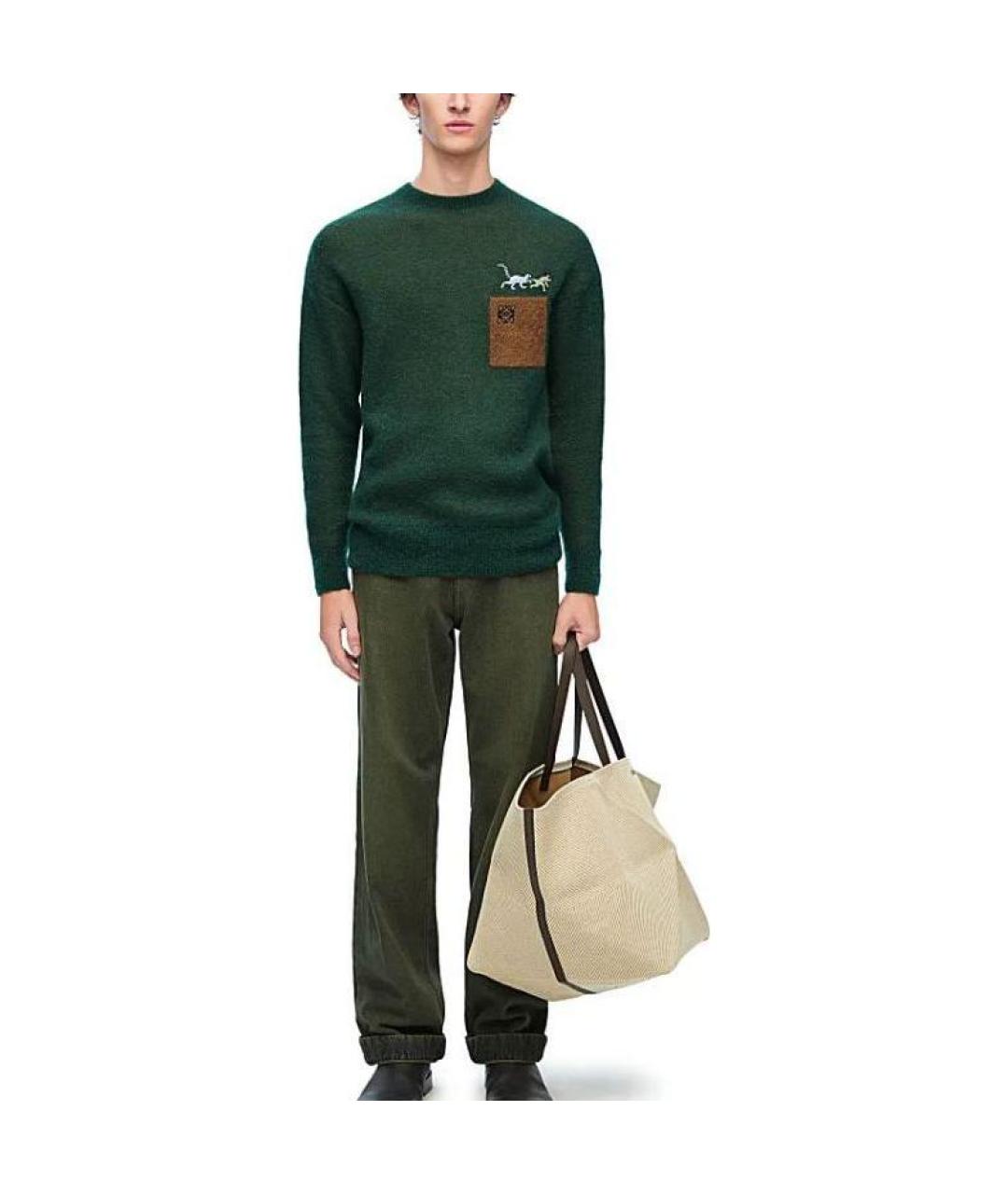 LOEWE Зеленый джемпер / свитер, фото 2