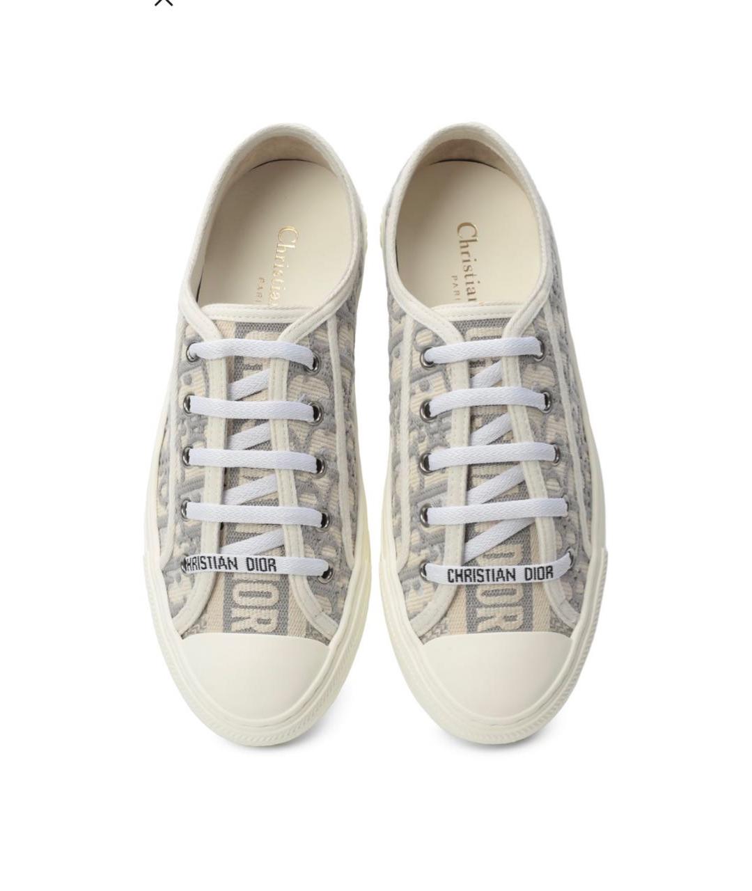 CHRISTIAN DIOR Бежевые кеды, фото 3
