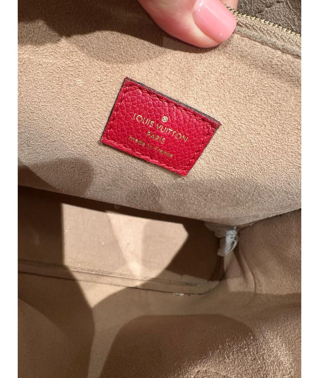 LOUIS VUITTON Коричневая кожаная сумка тоут, фото 4