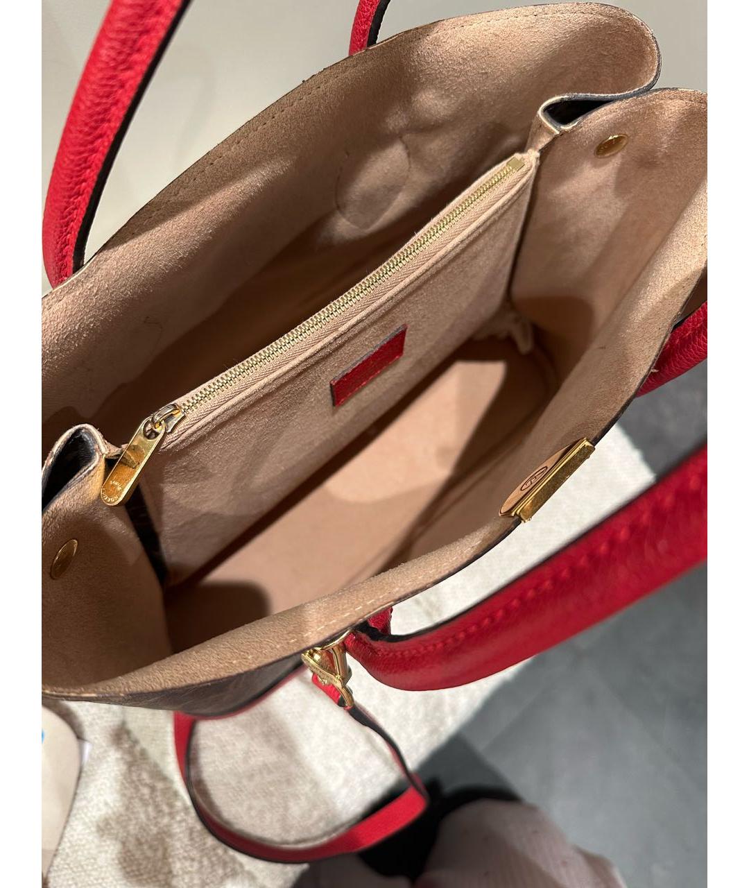 LOUIS VUITTON Коричневая кожаная сумка тоут, фото 3