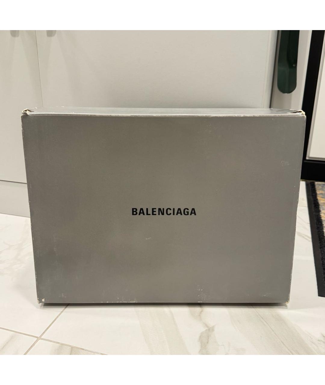 BALENCIAGA Белые кожаные кроссовки, фото 6