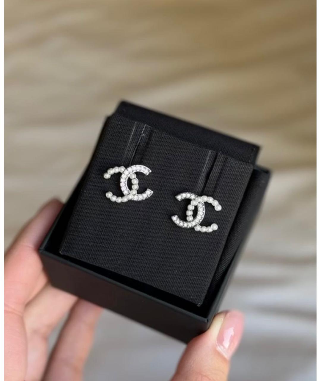CHANEL Серебряные серебряные серьги, фото 2