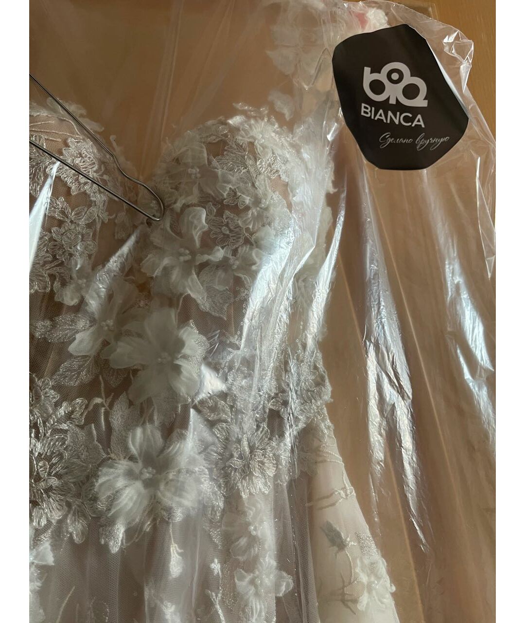GALIA LAHAV Белое кружевное свадебное платье, фото 7