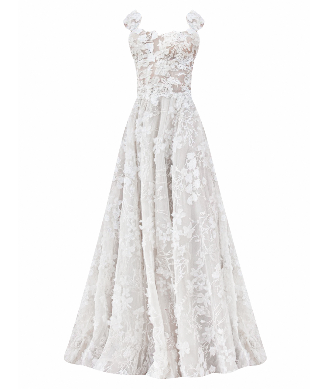 GALIA LAHAV Белое кружевное свадебное платье, фото 1