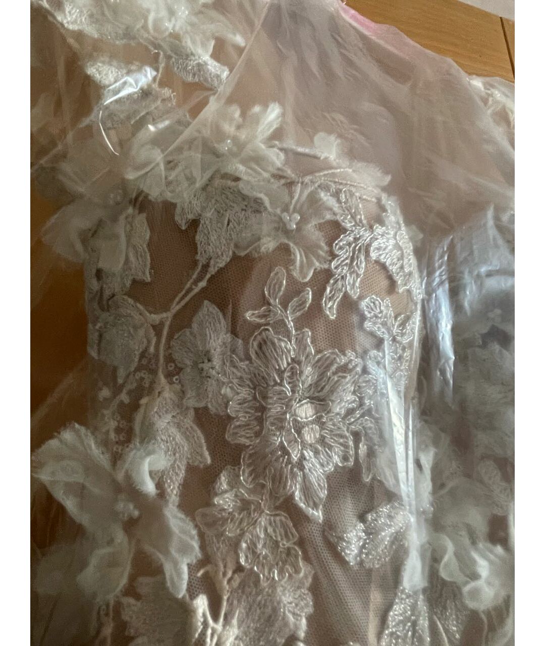GALIA LAHAV Белое кружевное свадебное платье, фото 5