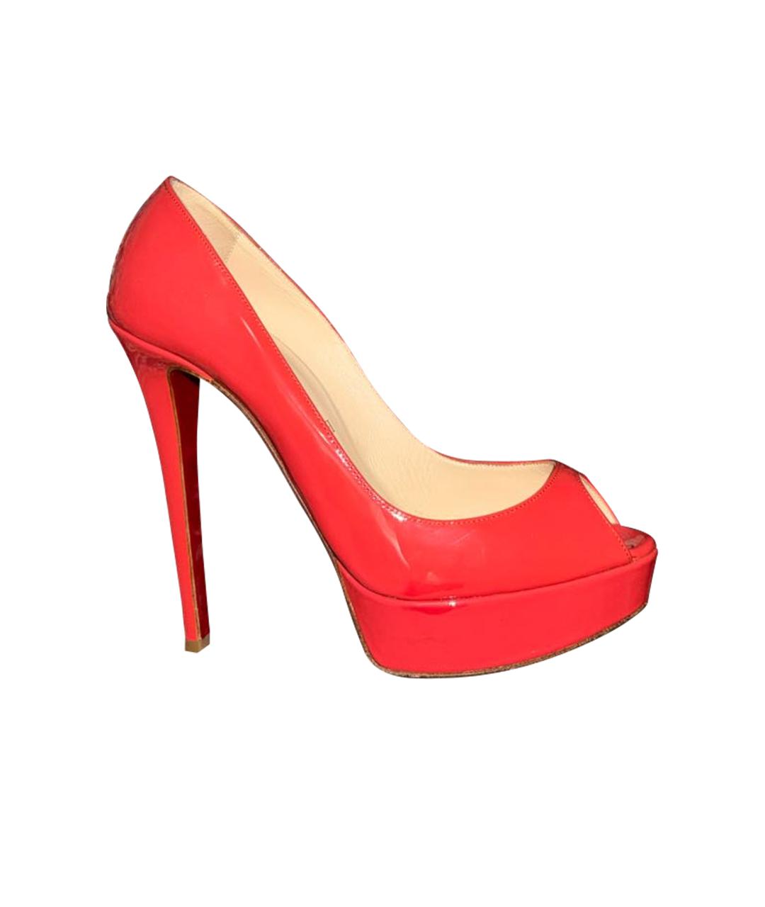 CHRISTIAN LOUBOUTIN Красные туфли из лакированной кожи, фото 1