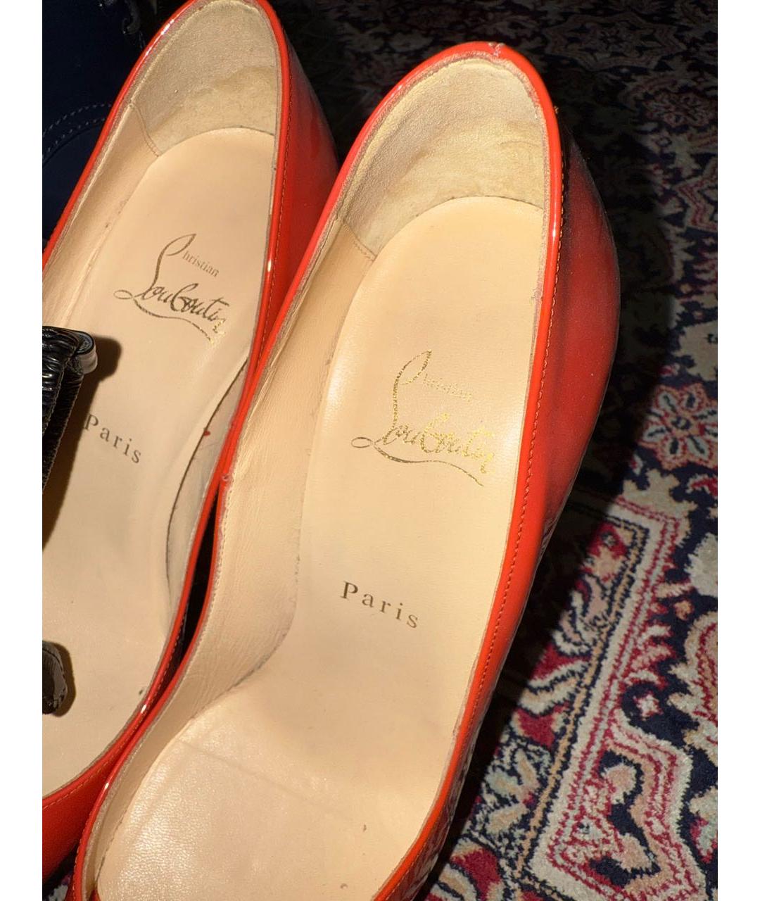 CHRISTIAN LOUBOUTIN Красные туфли из лакированной кожи, фото 2