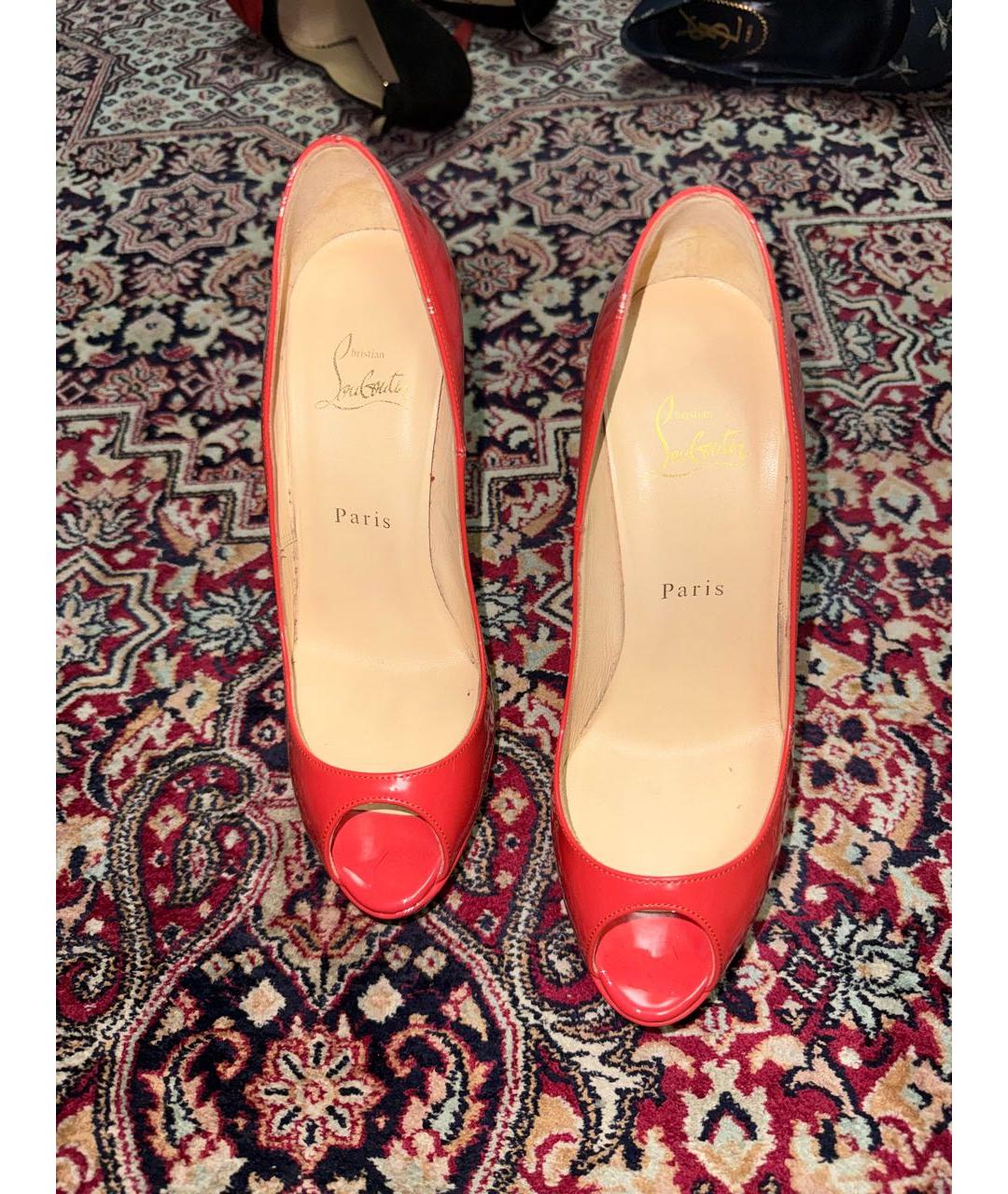 CHRISTIAN LOUBOUTIN Красные туфли из лакированной кожи, фото 3
