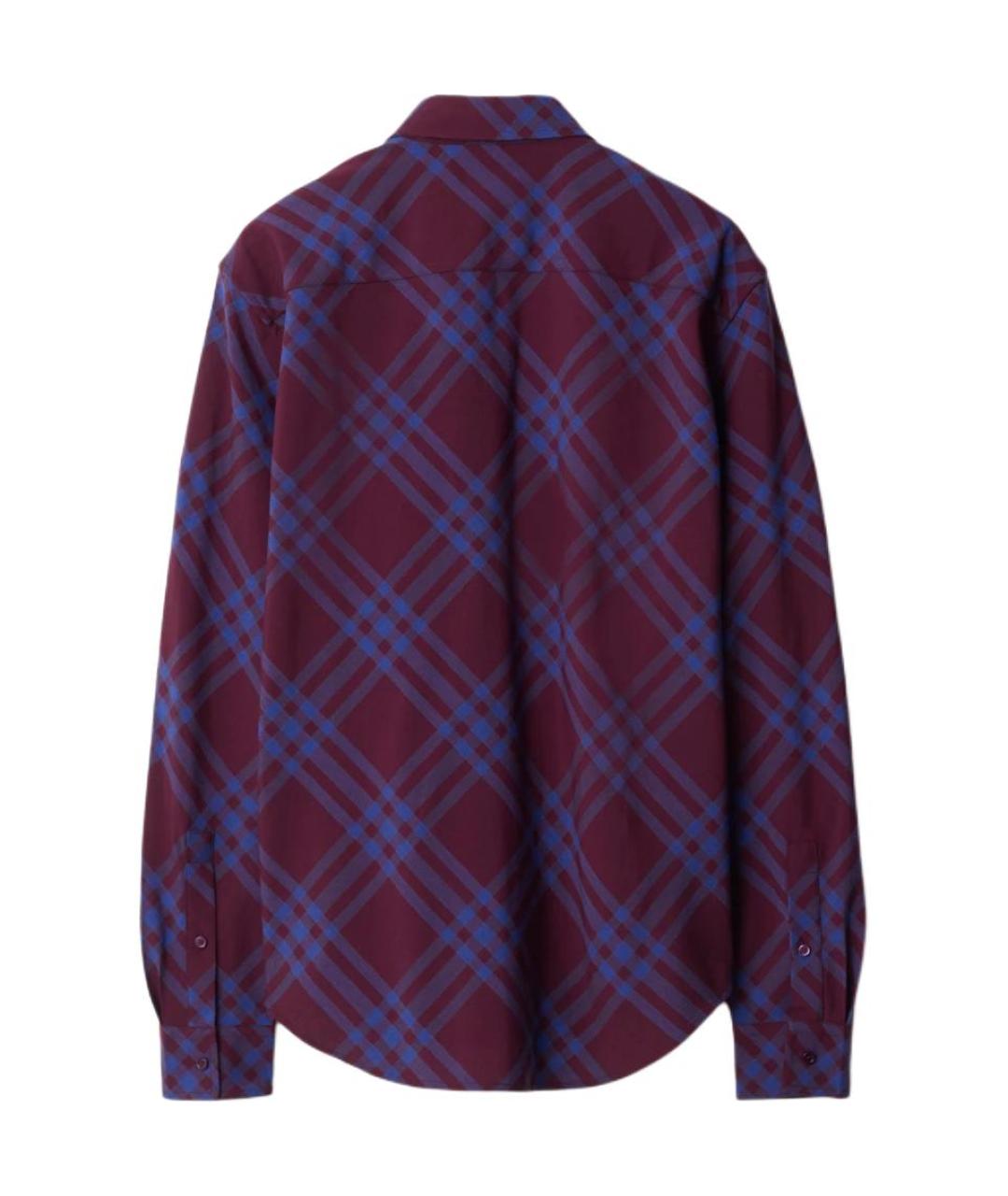 BURBERRY Фиолетовая хлопковая кэжуал рубашка, фото 2