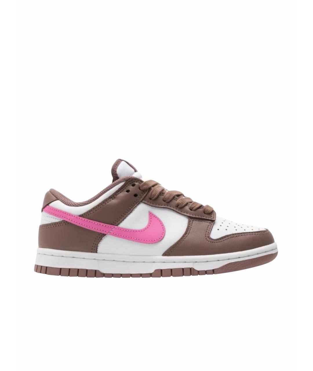 NIKE Коричневые кожаные кроссовки, фото 1