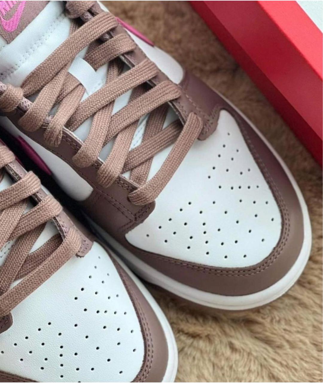 NIKE Коричневые кожаные кроссовки, фото 2