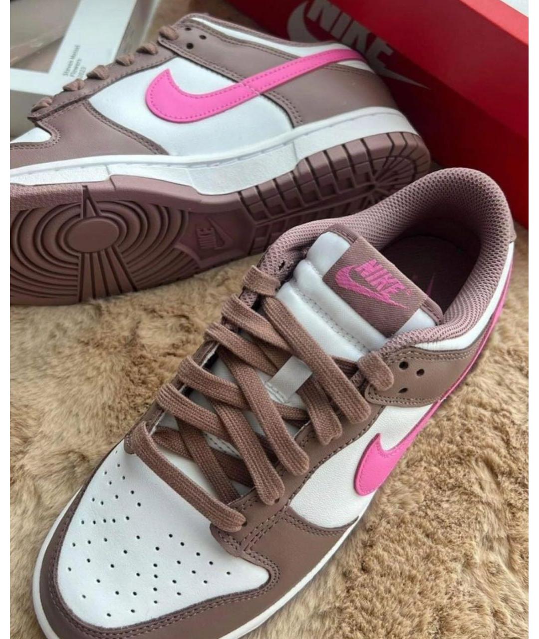 NIKE Коричневые кожаные кроссовки, фото 3