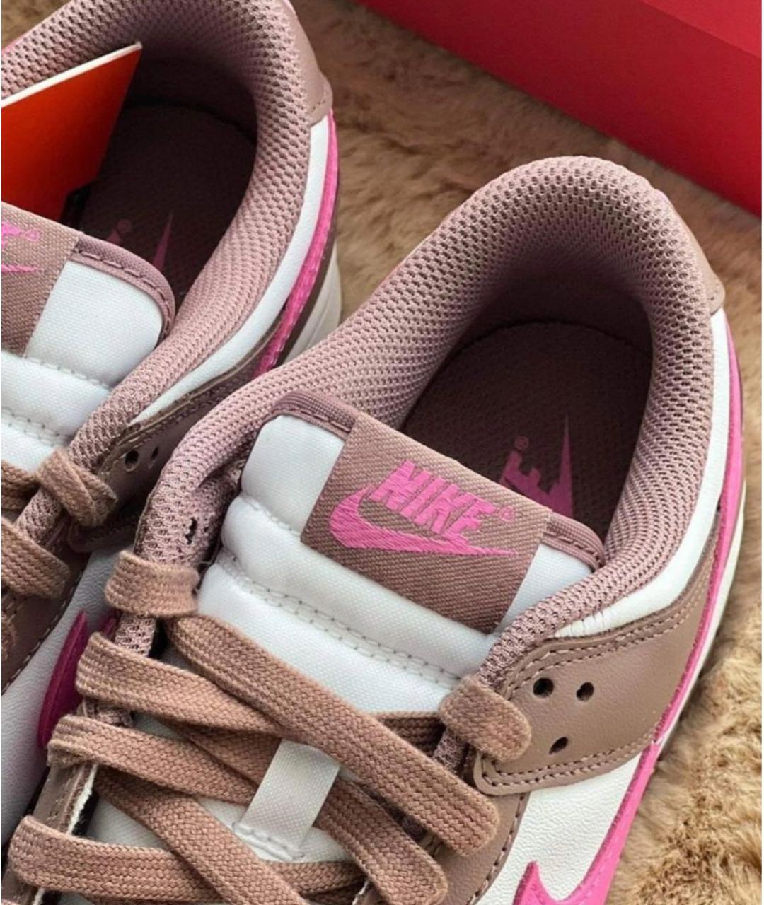 NIKE Коричневые кожаные кроссовки, фото 4