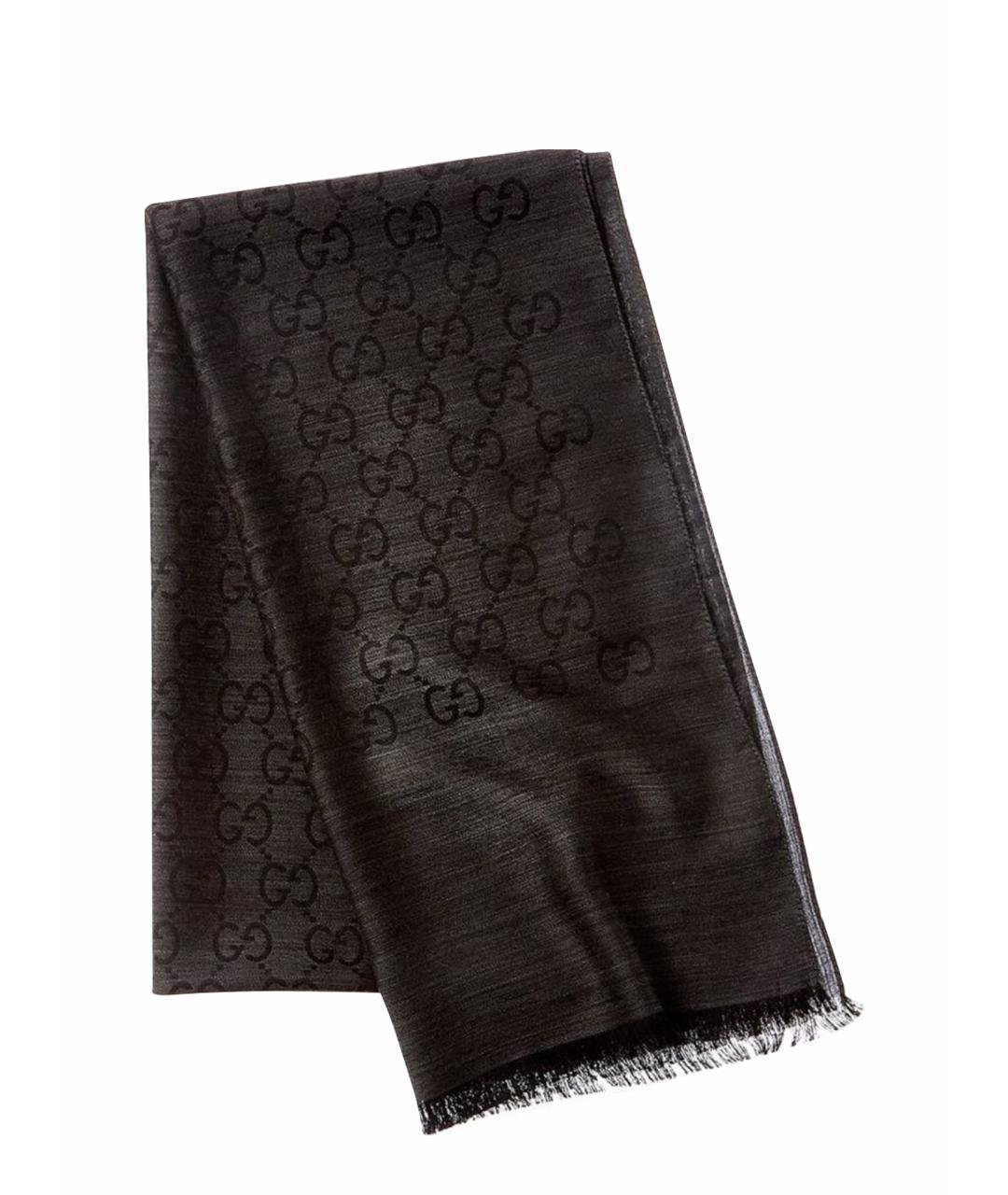 GUCCI Антрацитовый шарф, фото 1