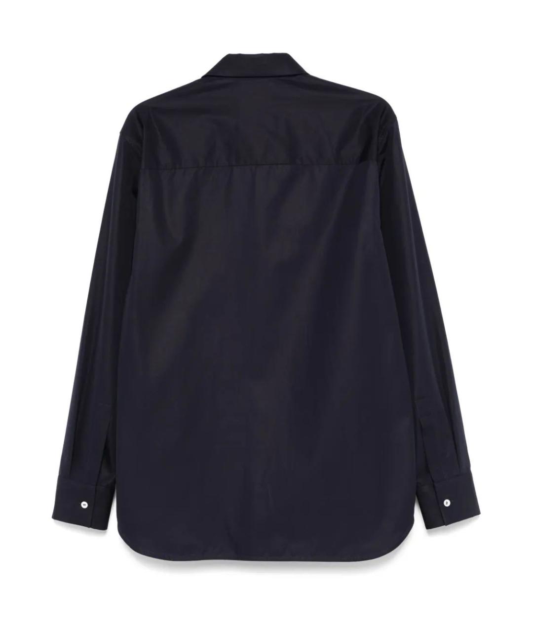 JIL SANDER Черная хлопковая кэжуал рубашка, фото 2