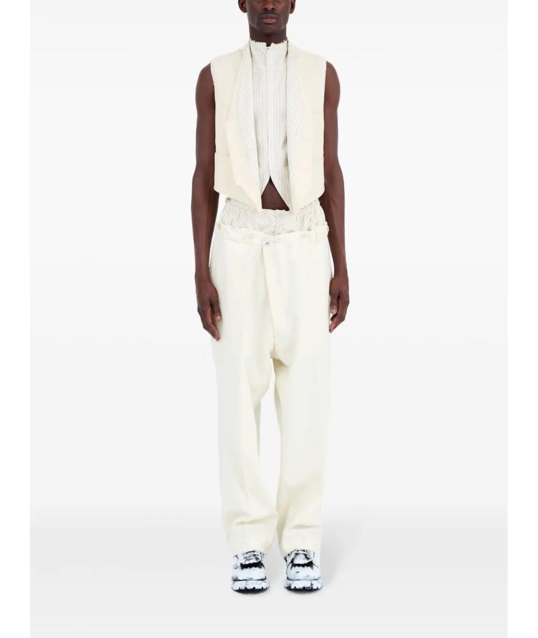 MAISON MARGIELA Бежевый шерстяной жилет, фото 2