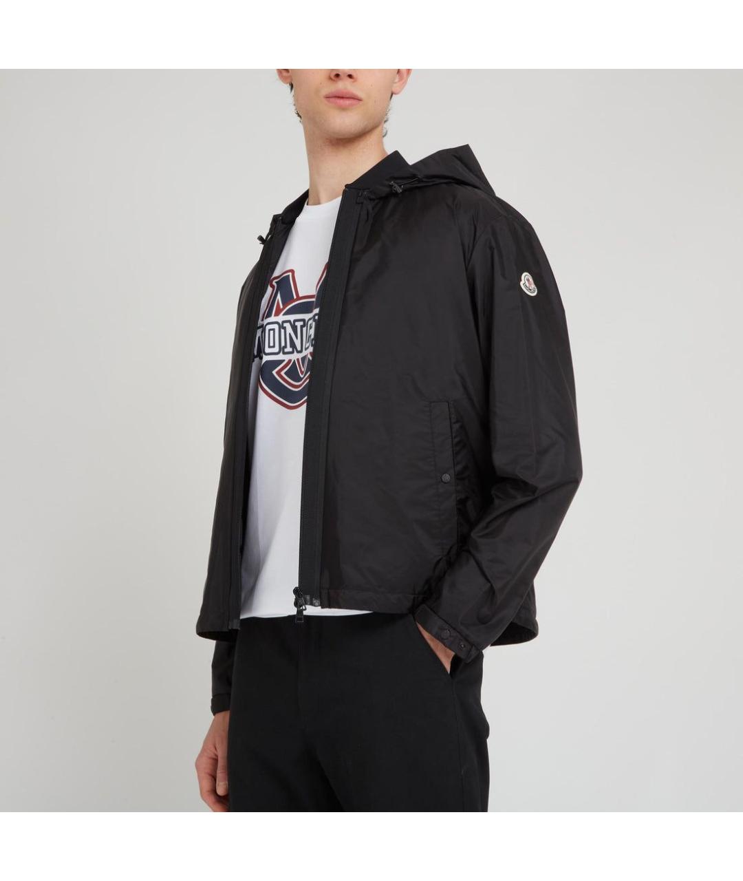 MONCLER Черная полиэстеровая куртка, фото 3