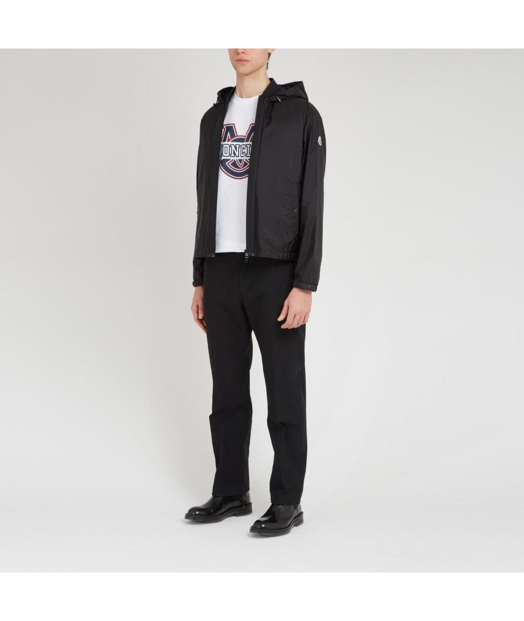 MONCLER Черная полиэстеровая куртка, фото 4