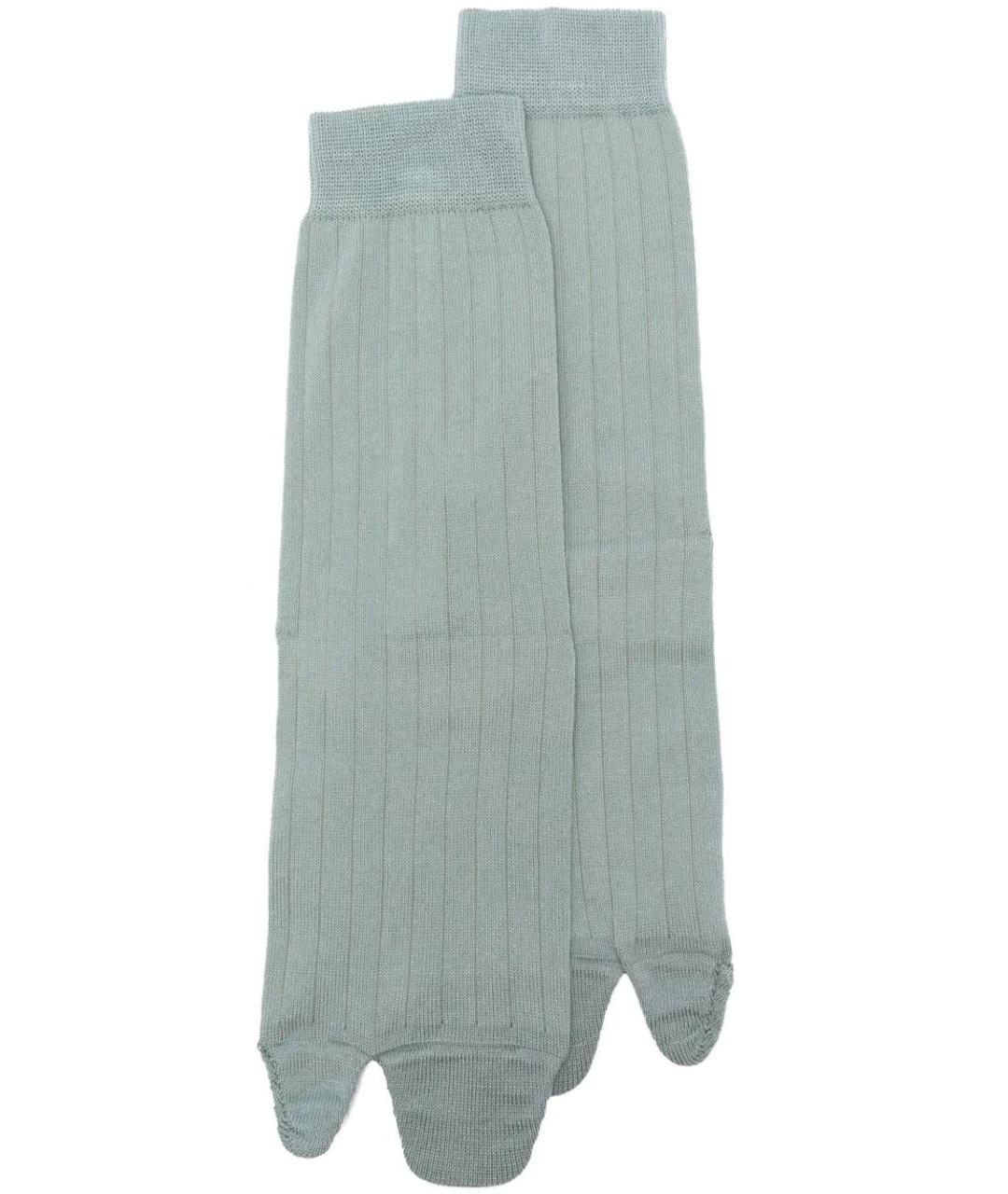 MAISON MARGIELA Бирюзовые носки, чулки и колготы, фото 1