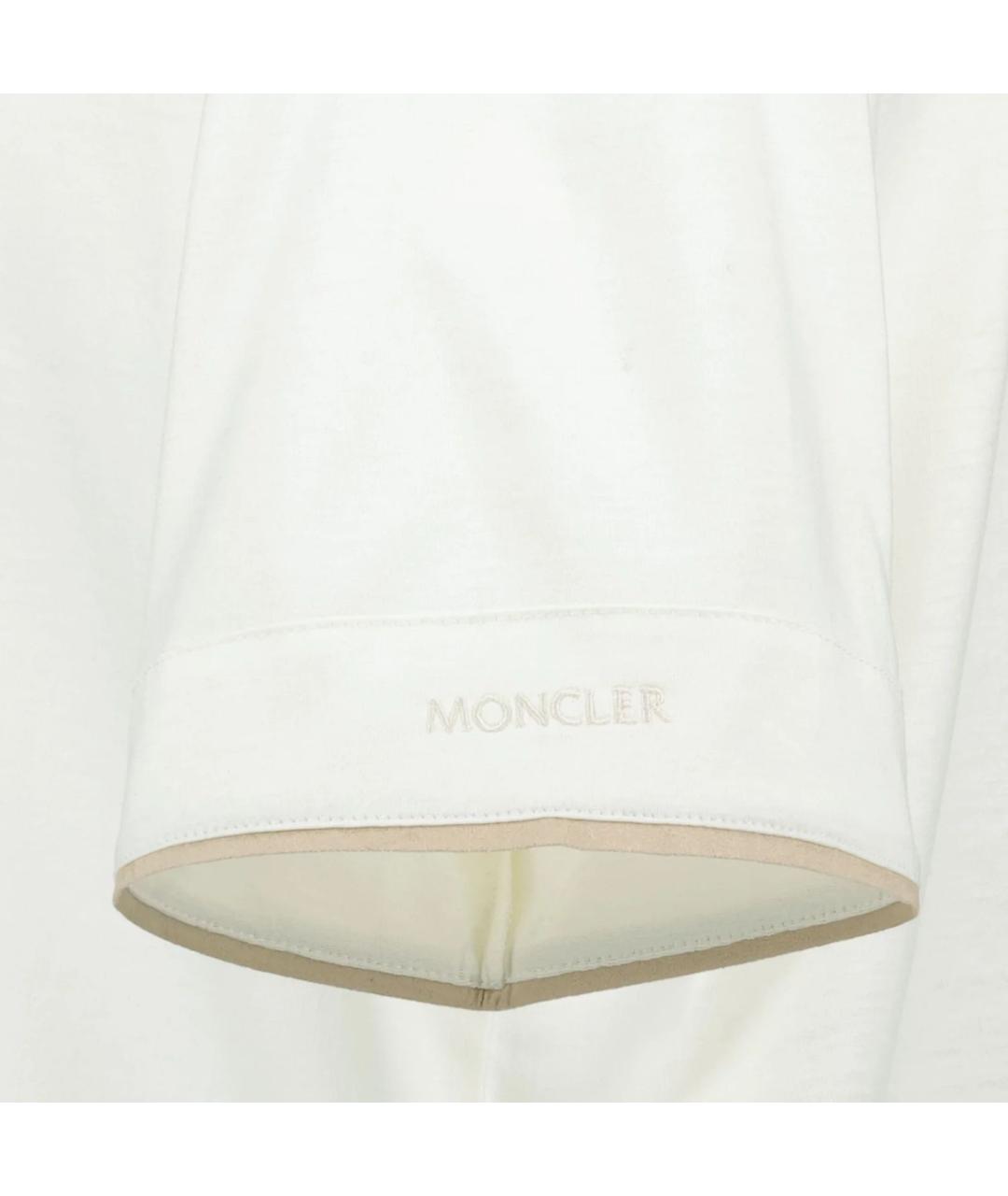 MONCLER Белая хлопковая футболка, фото 3