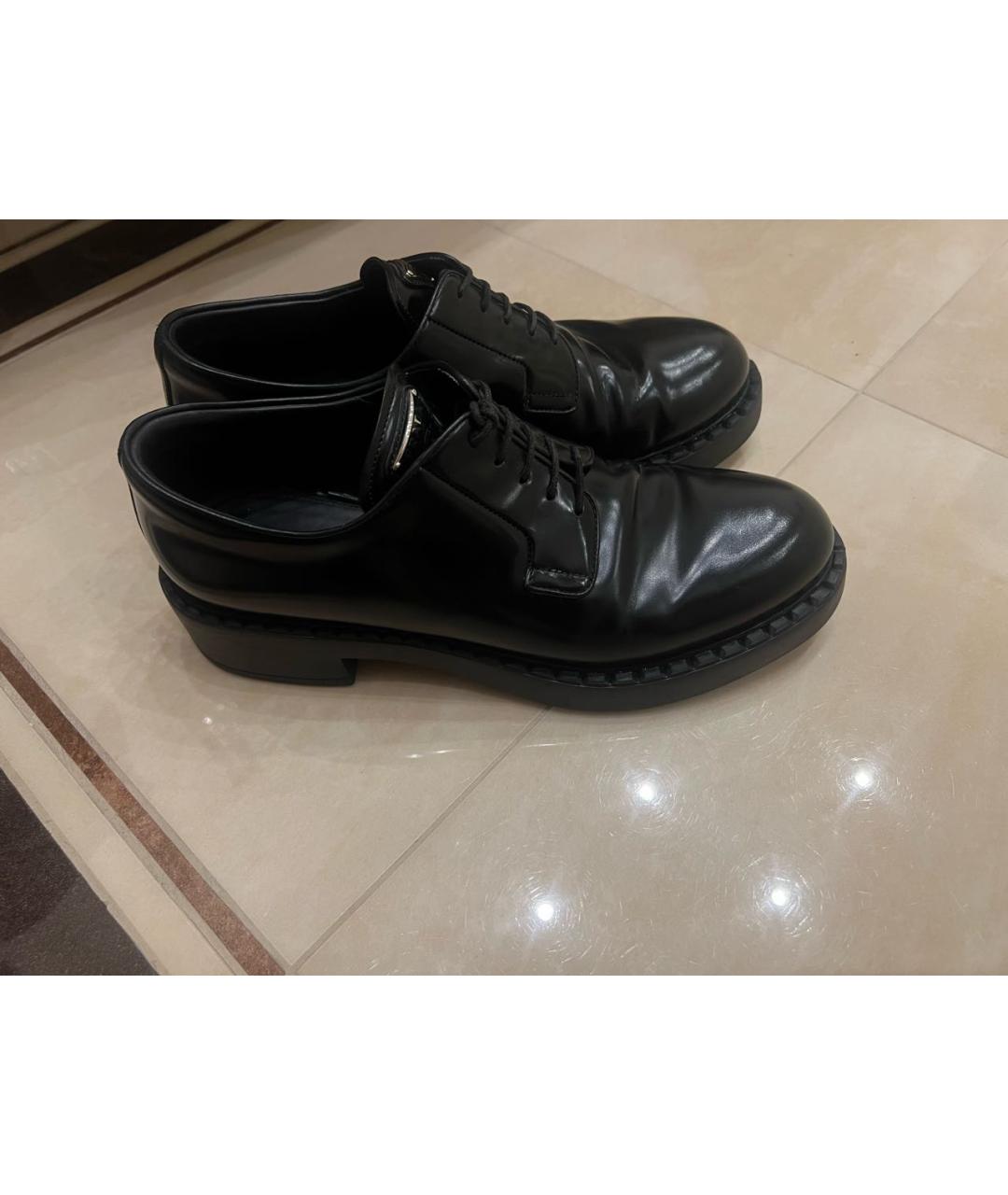 PRADA Черные кожаные лоферы, фото 7