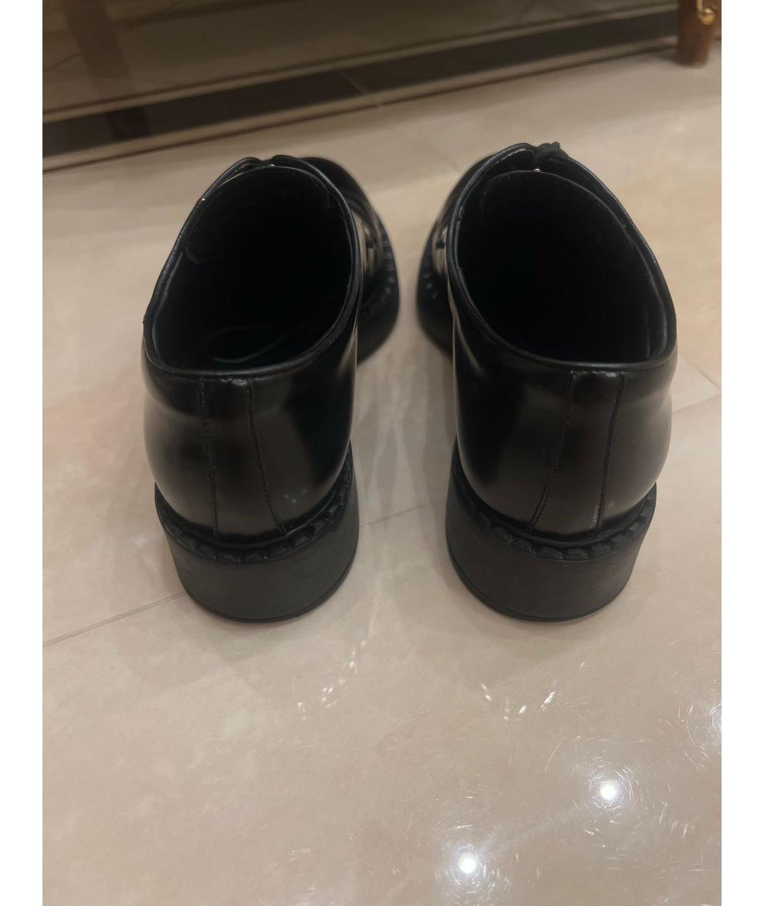 PRADA Черные кожаные лоферы, фото 4