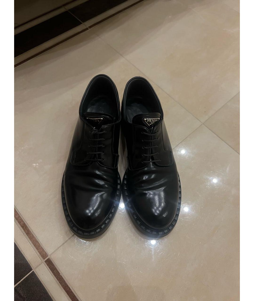 PRADA Черные кожаные лоферы, фото 3
