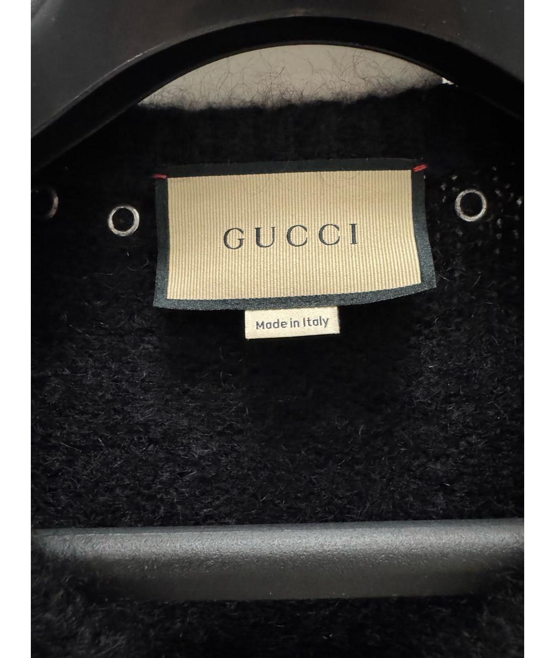 GUCCI Черный шерстяной джемпер / свитер, фото 4