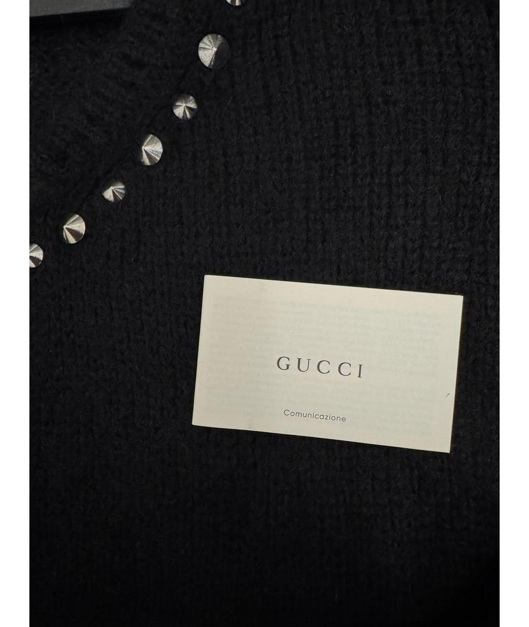 GUCCI Черный шерстяной джемпер / свитер, фото 3