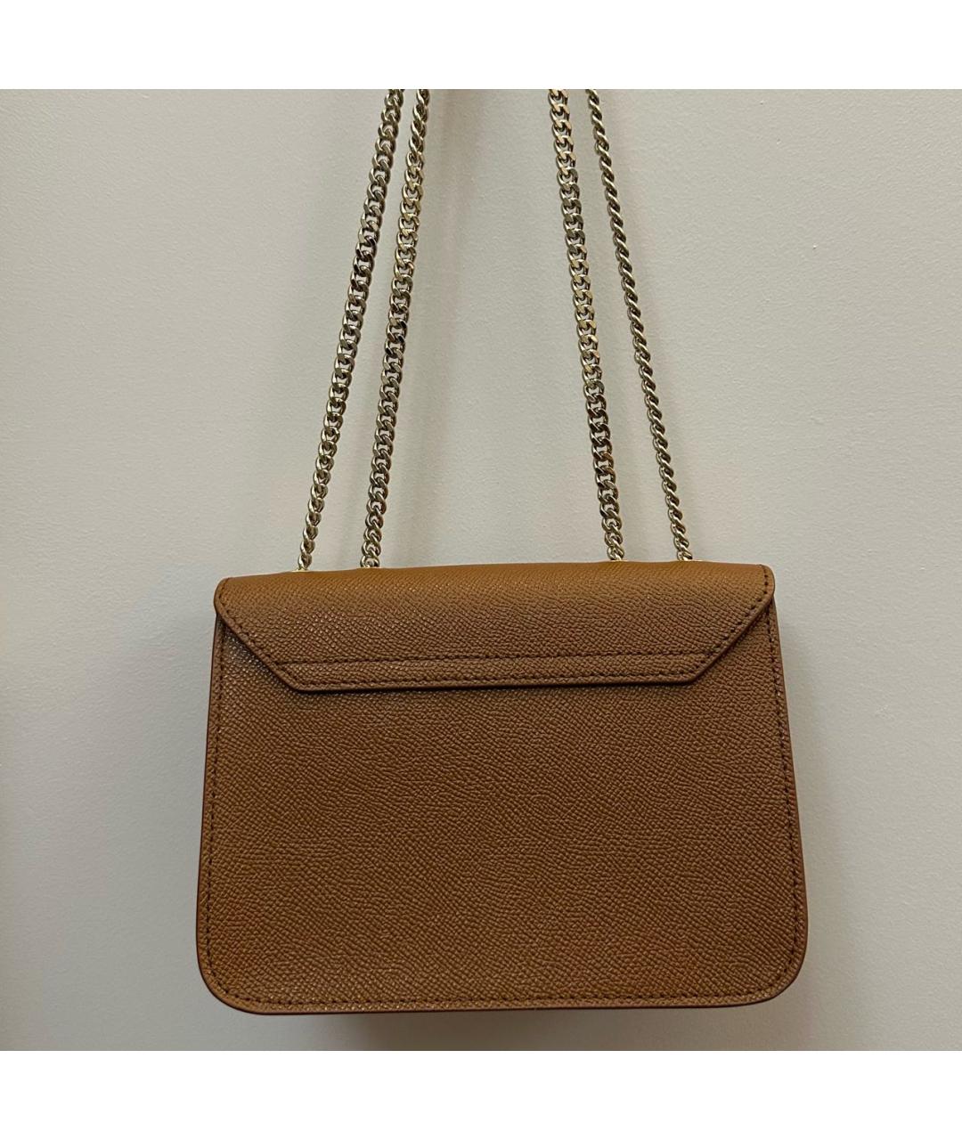 FURLA Коричневая кожаная сумка через плечо, фото 3