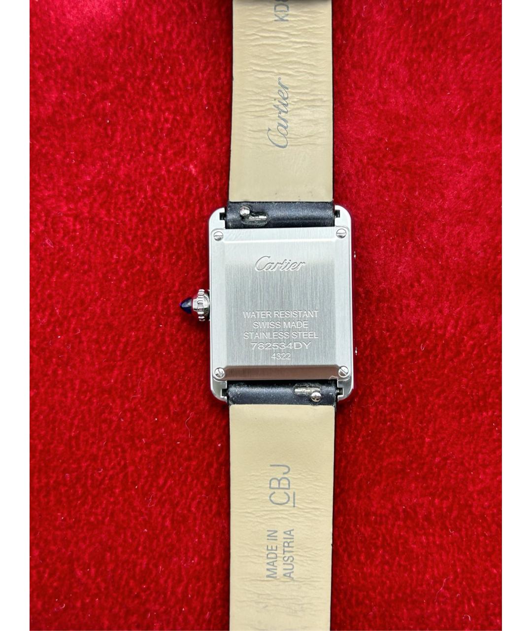 CARTIER Черные часы, фото 4