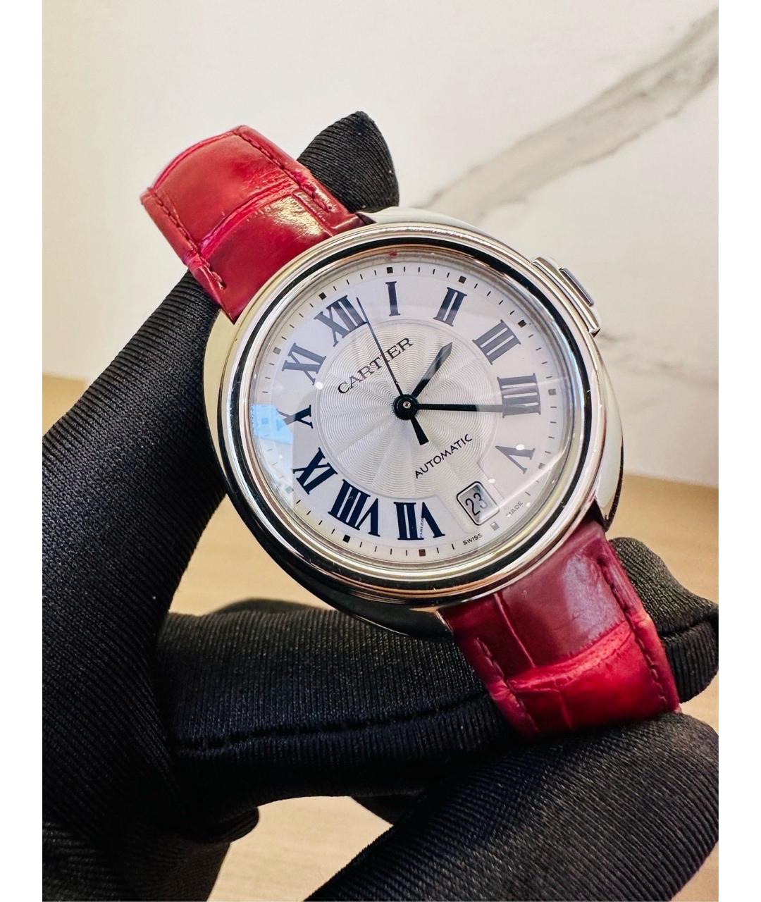 CARTIER Красные часы, фото 6