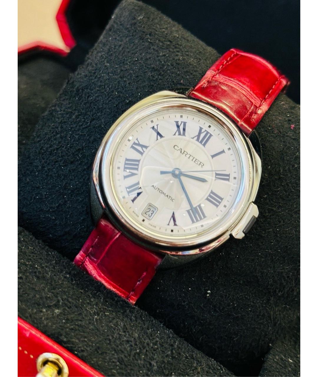 CARTIER Красные часы, фото 4