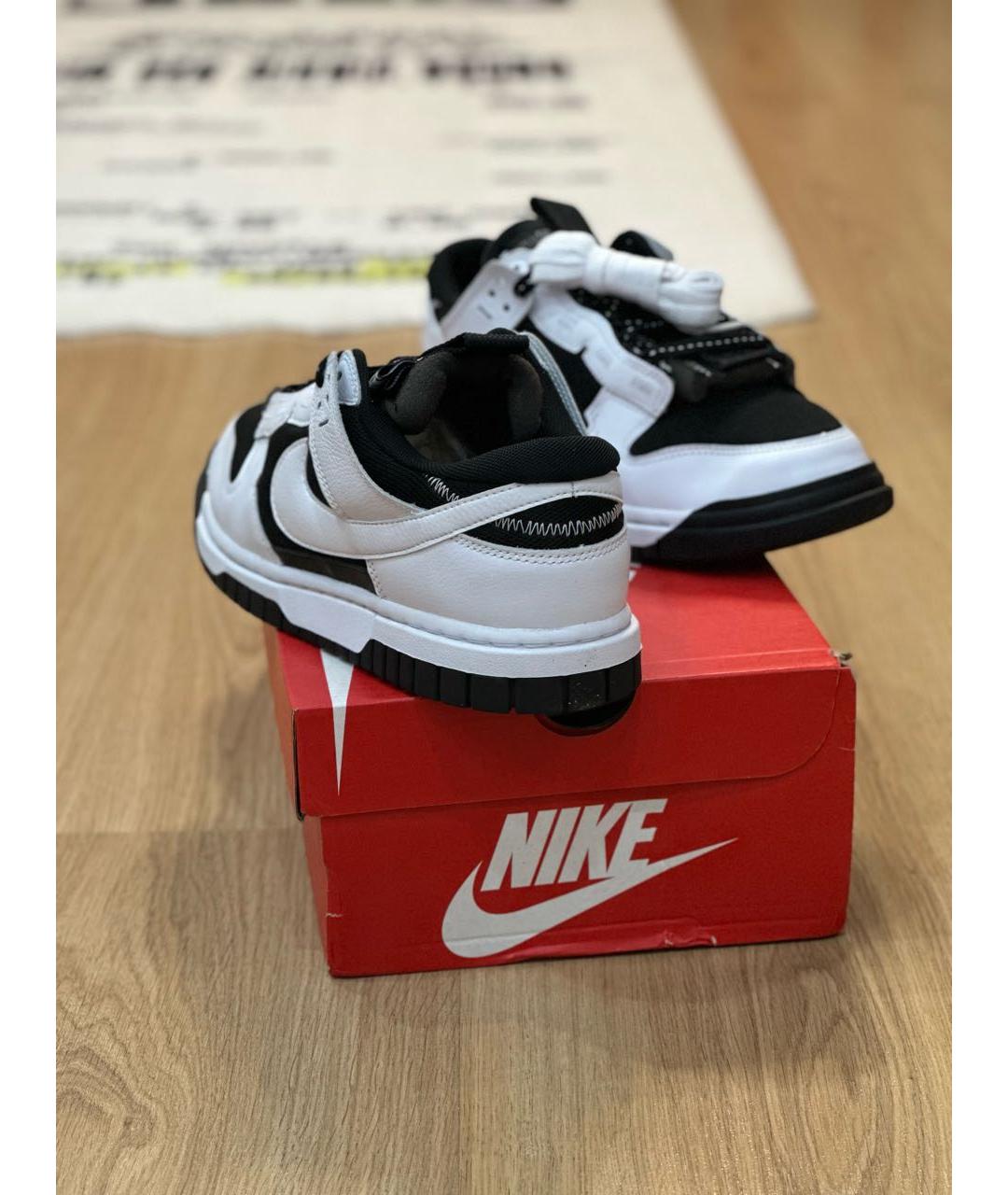 NIKE Черные кожаные низкие кроссовки / кеды, фото 4