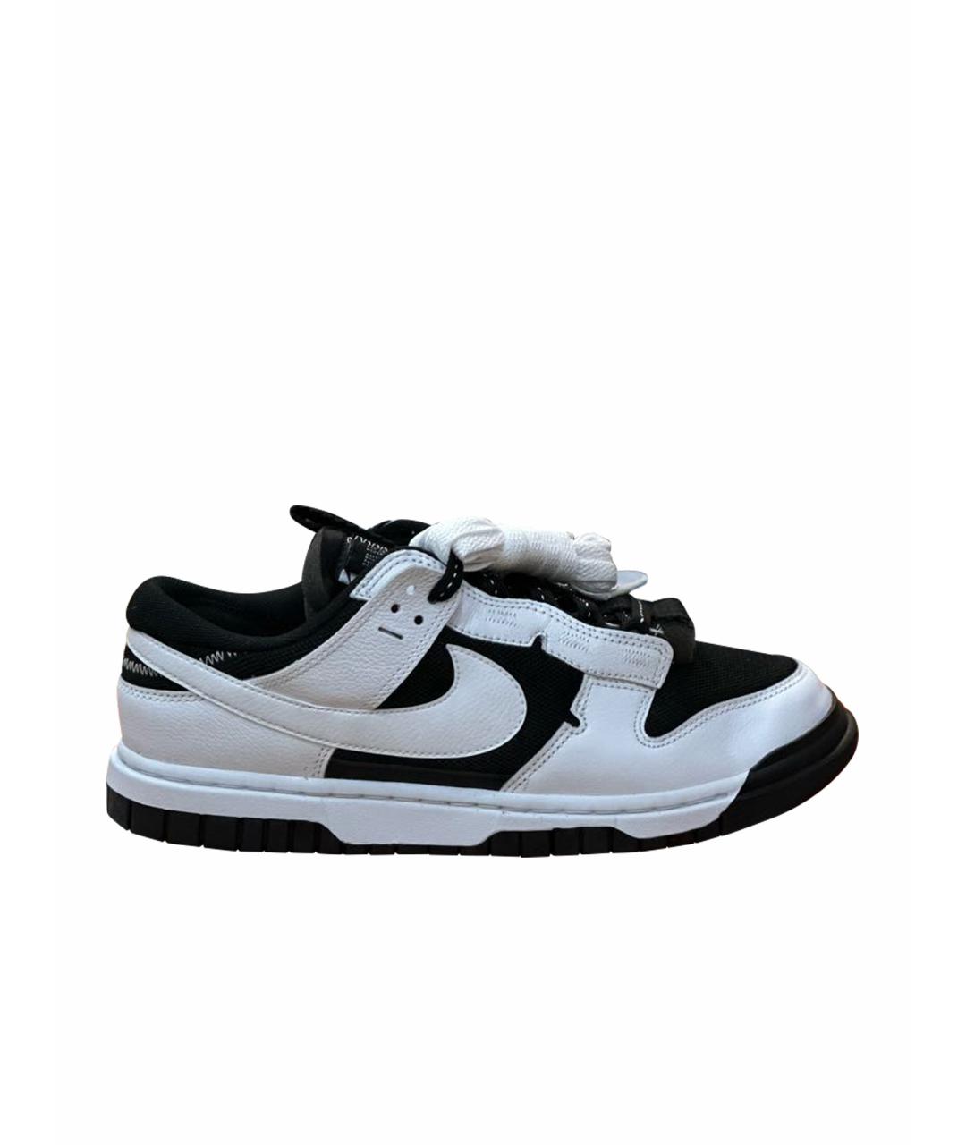 NIKE Черные кожаные низкие кроссовки / кеды, фото 1