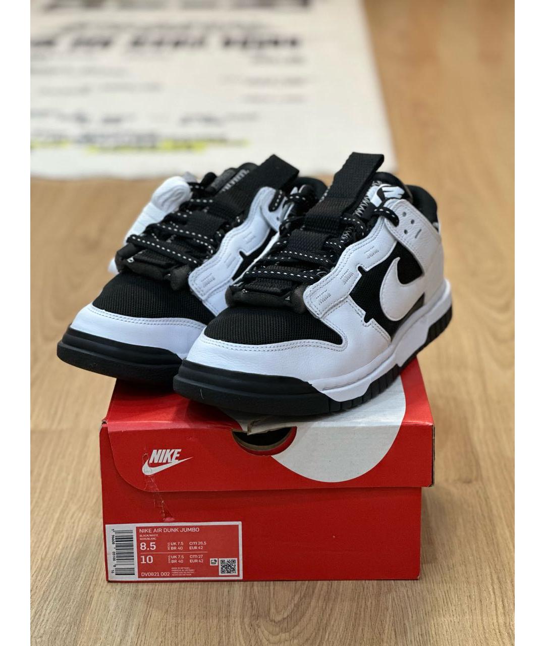 NIKE Черные кожаные низкие кроссовки / кеды, фото 2