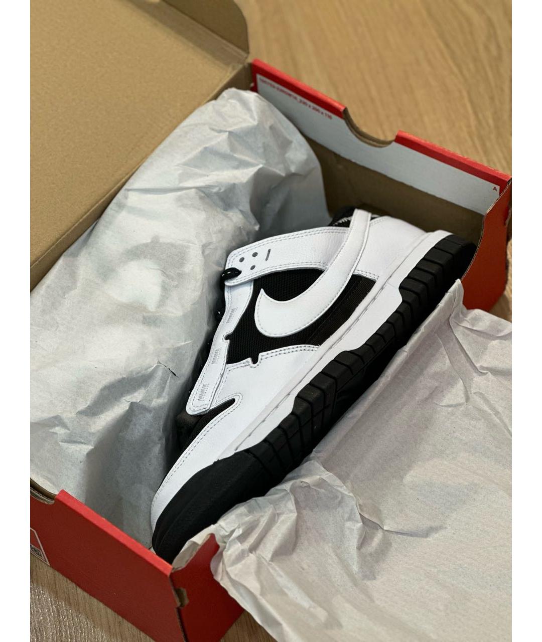 NIKE Черные кожаные низкие кроссовки / кеды, фото 5