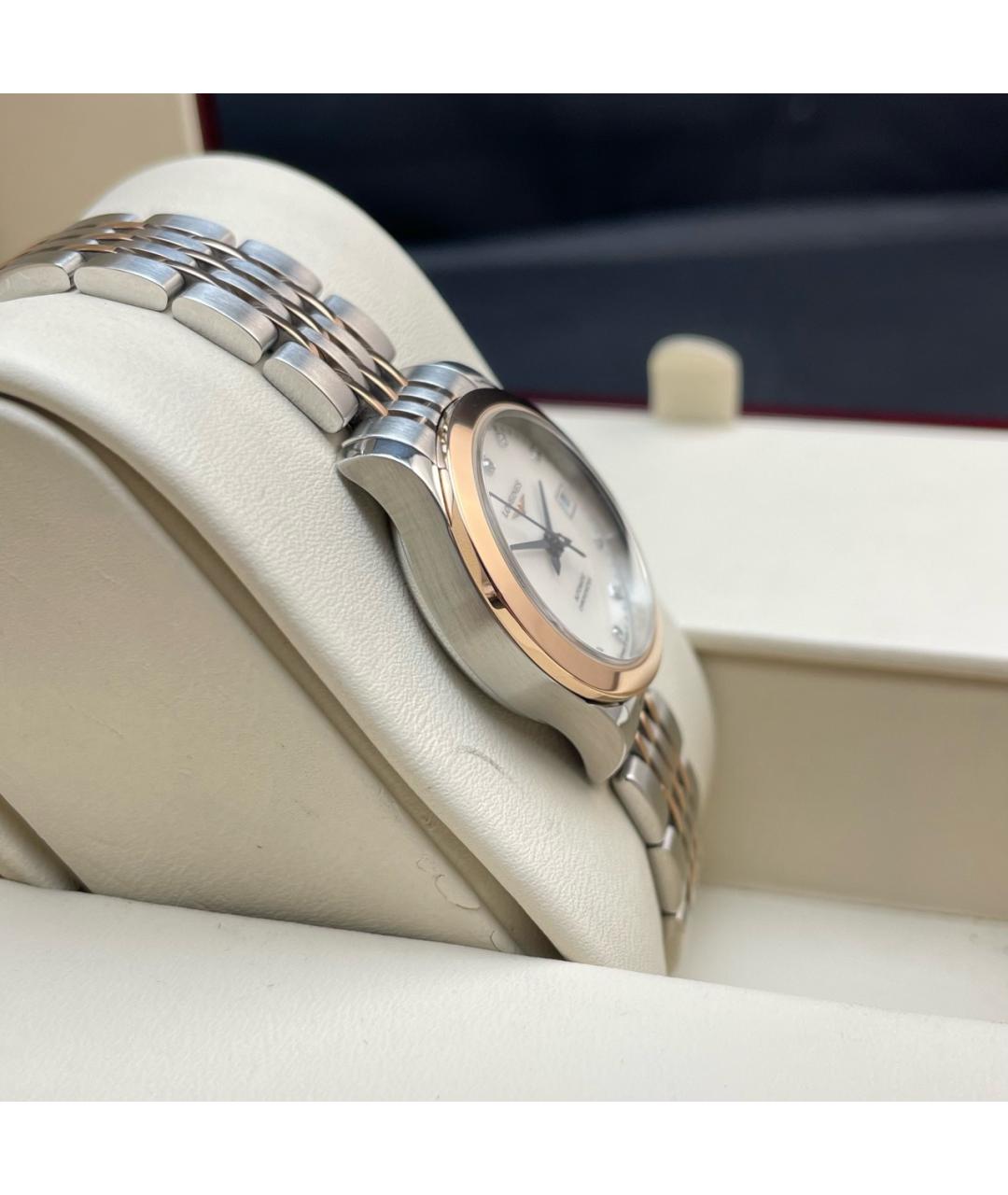 LONGINES Белые часы из розового золота, фото 6