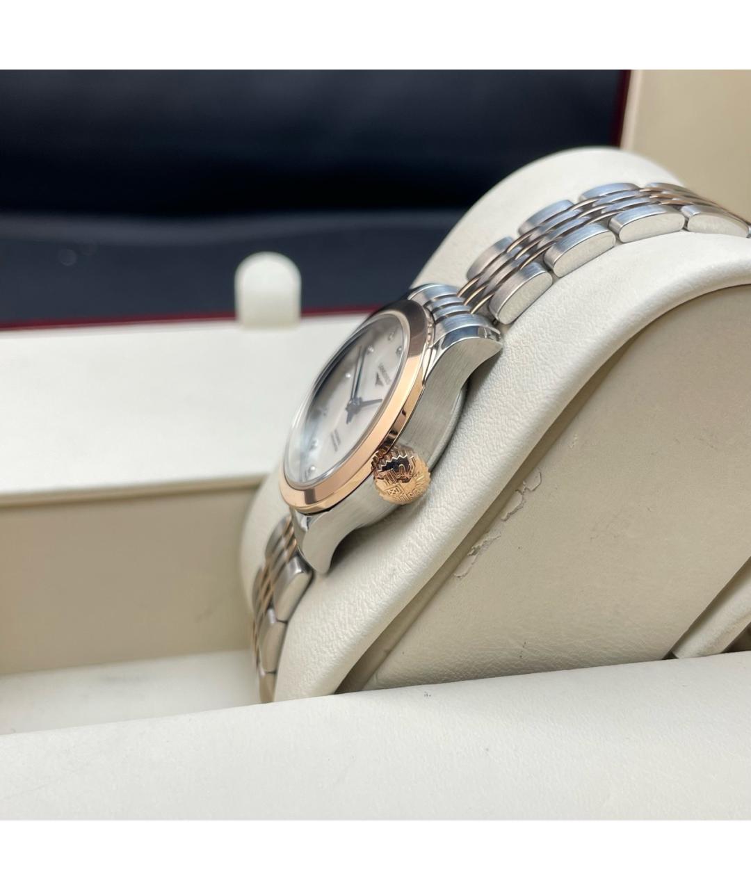 LONGINES Белые часы из розового золота, фото 5