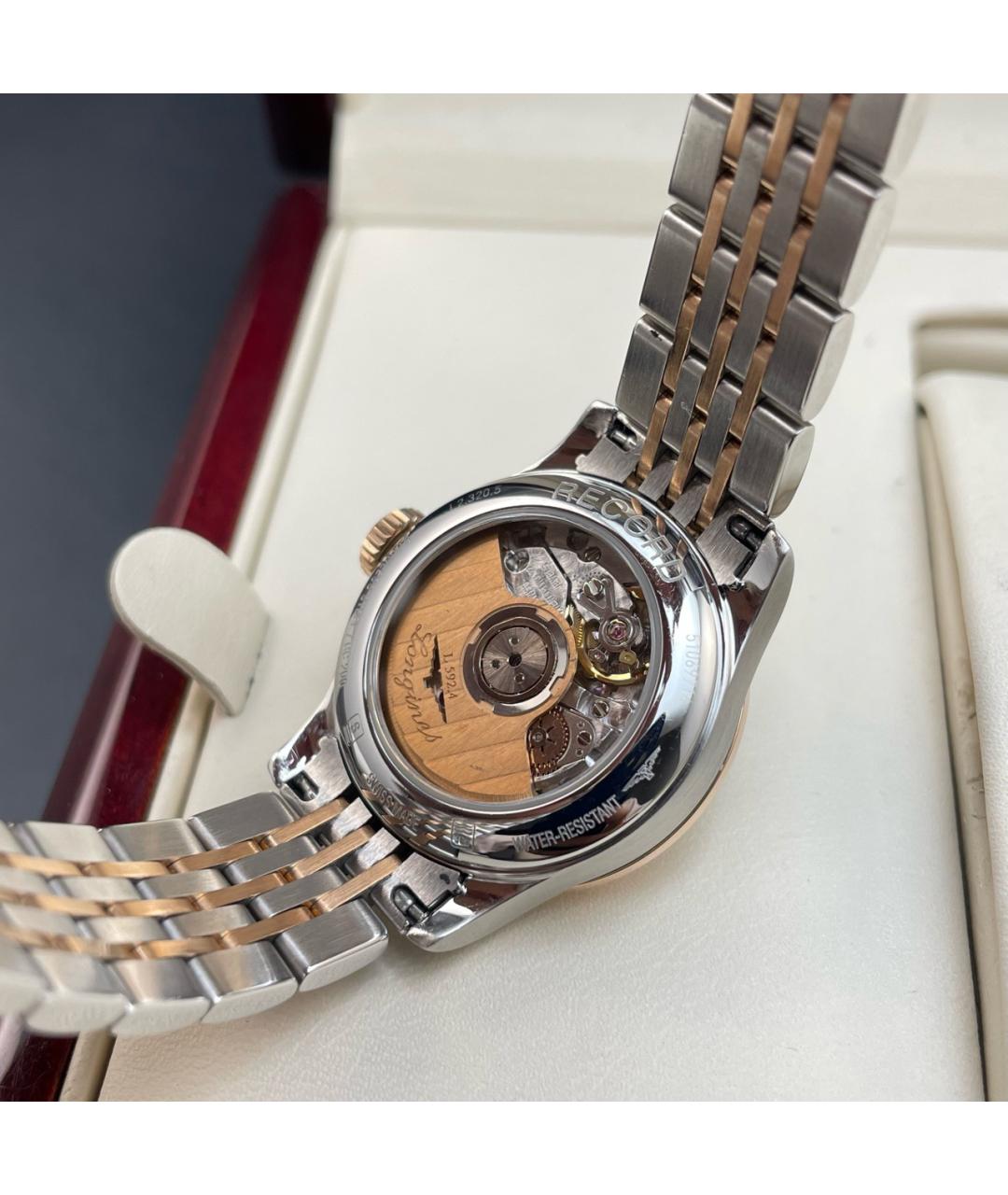 LONGINES Белые часы из розового золота, фото 4