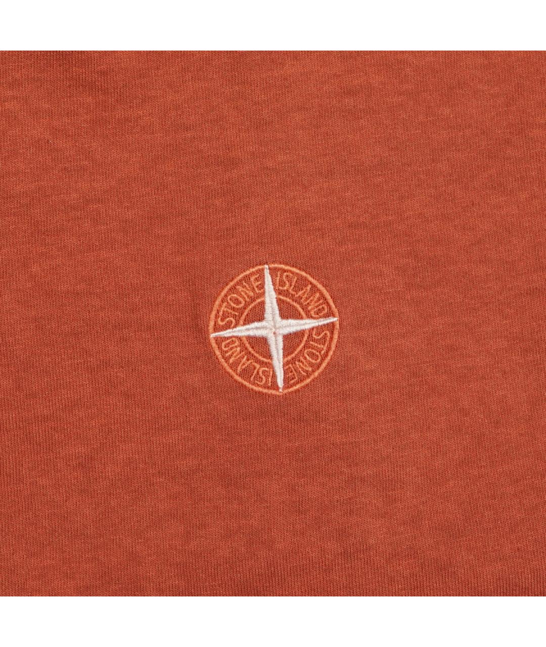 STONE ISLAND Красная хлопковая футболка, фото 5