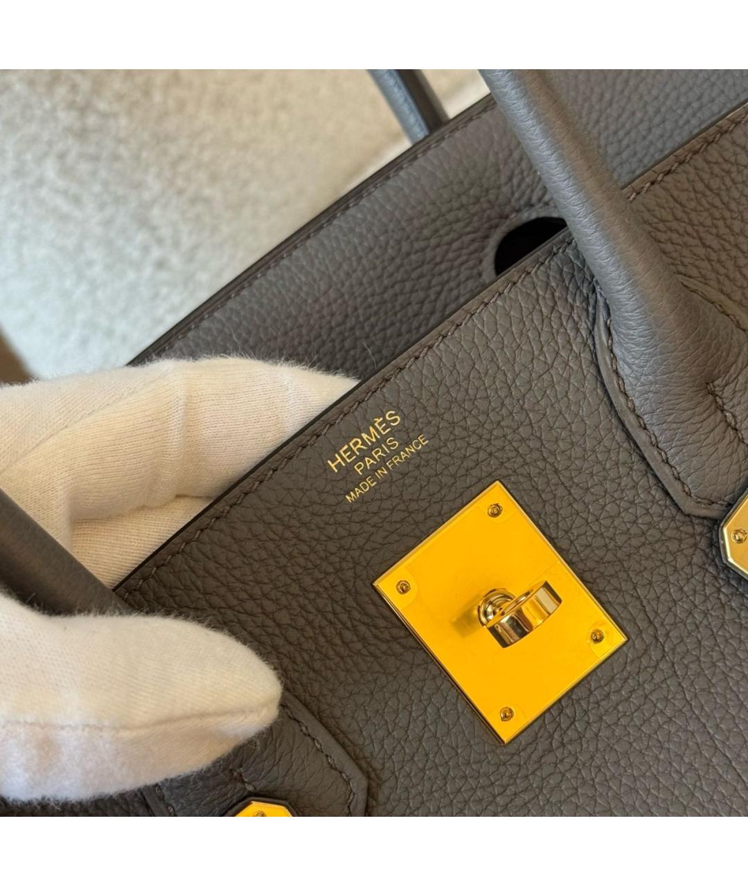 HERMES Кожаная сумка с короткими ручками, фото 5