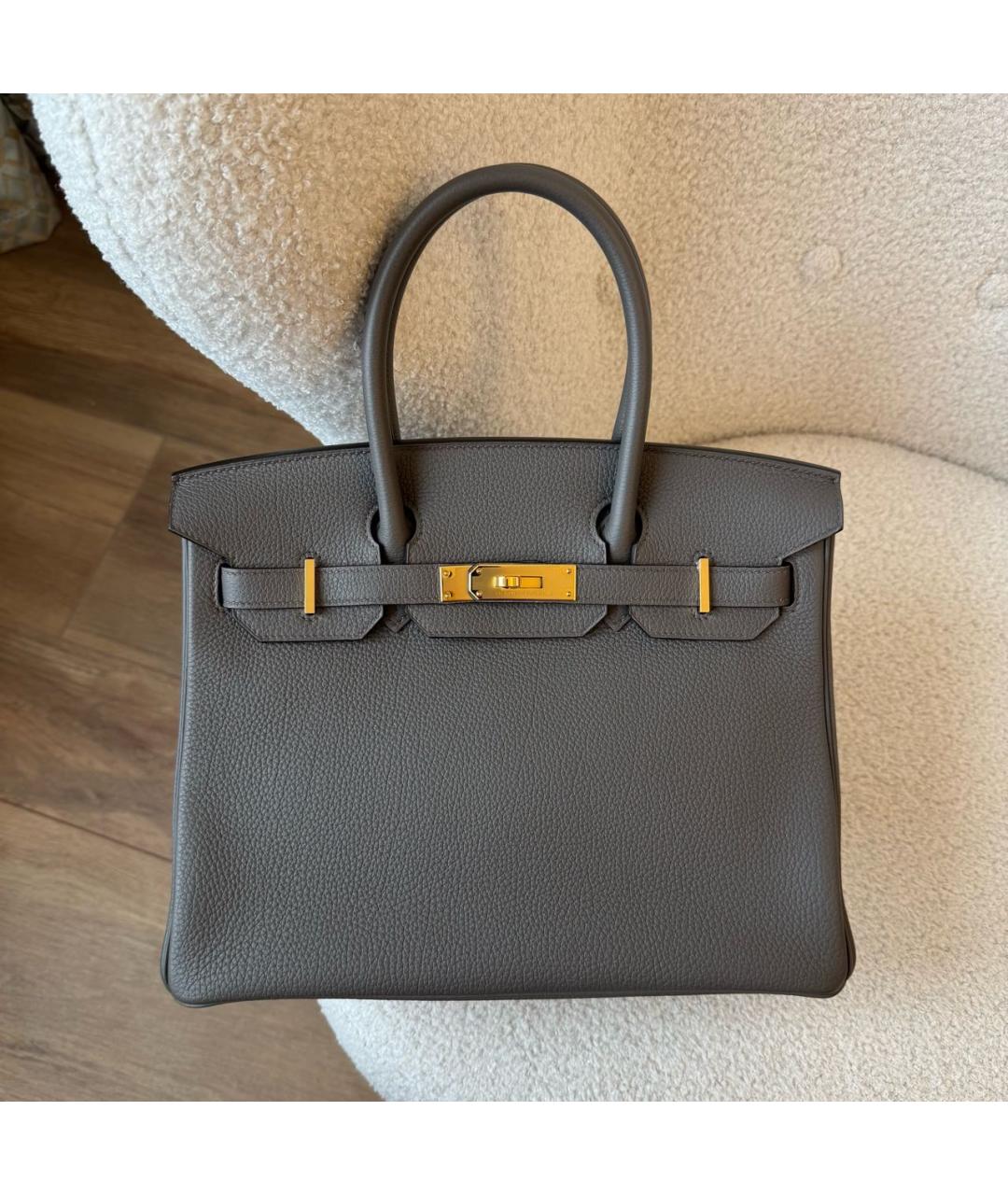 HERMES Кожаная сумка с короткими ручками, фото 2