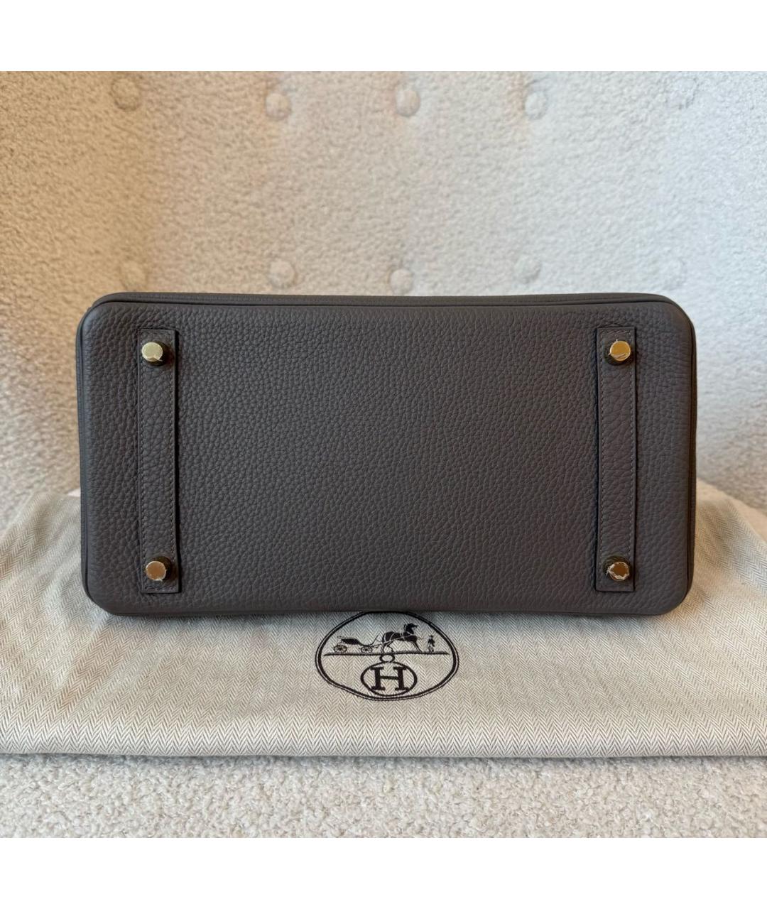 HERMES Кожаная сумка с короткими ручками, фото 4