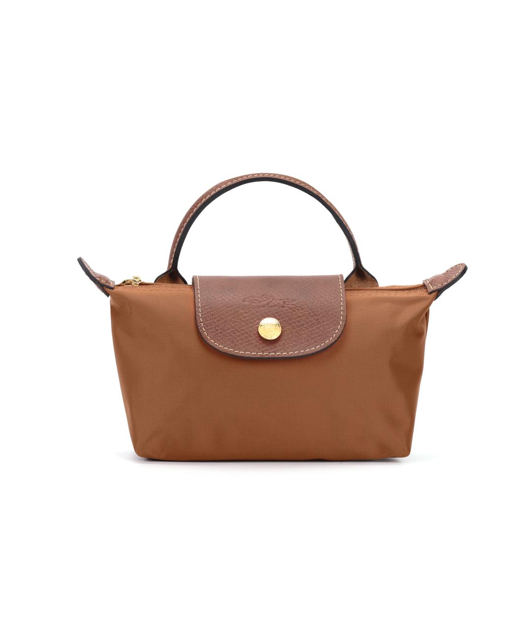 LONGCHAMP Коричневая тканевая сумка через плечо, фото 1