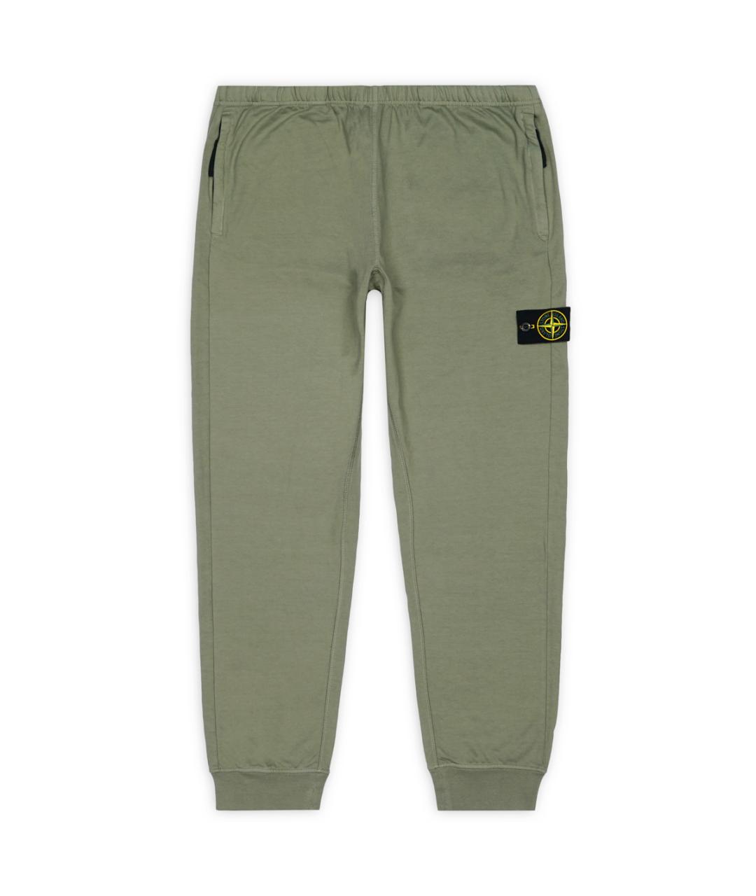 STONE ISLAND Хаки хлопковые повседневные брюки, фото 1